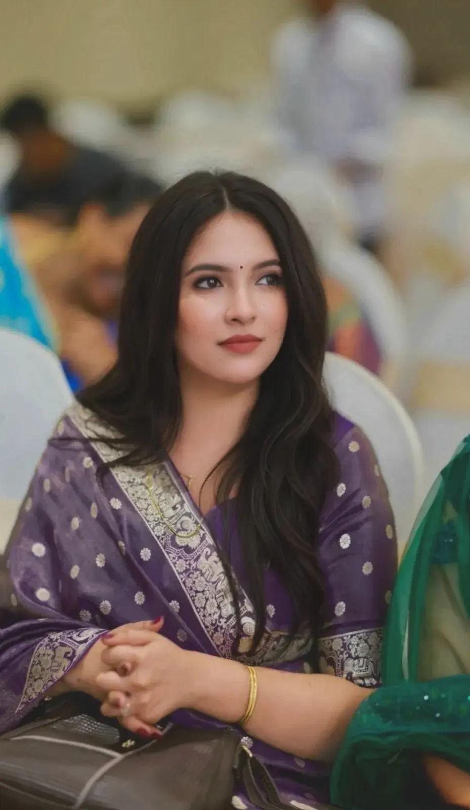 Lina Rose in a saree