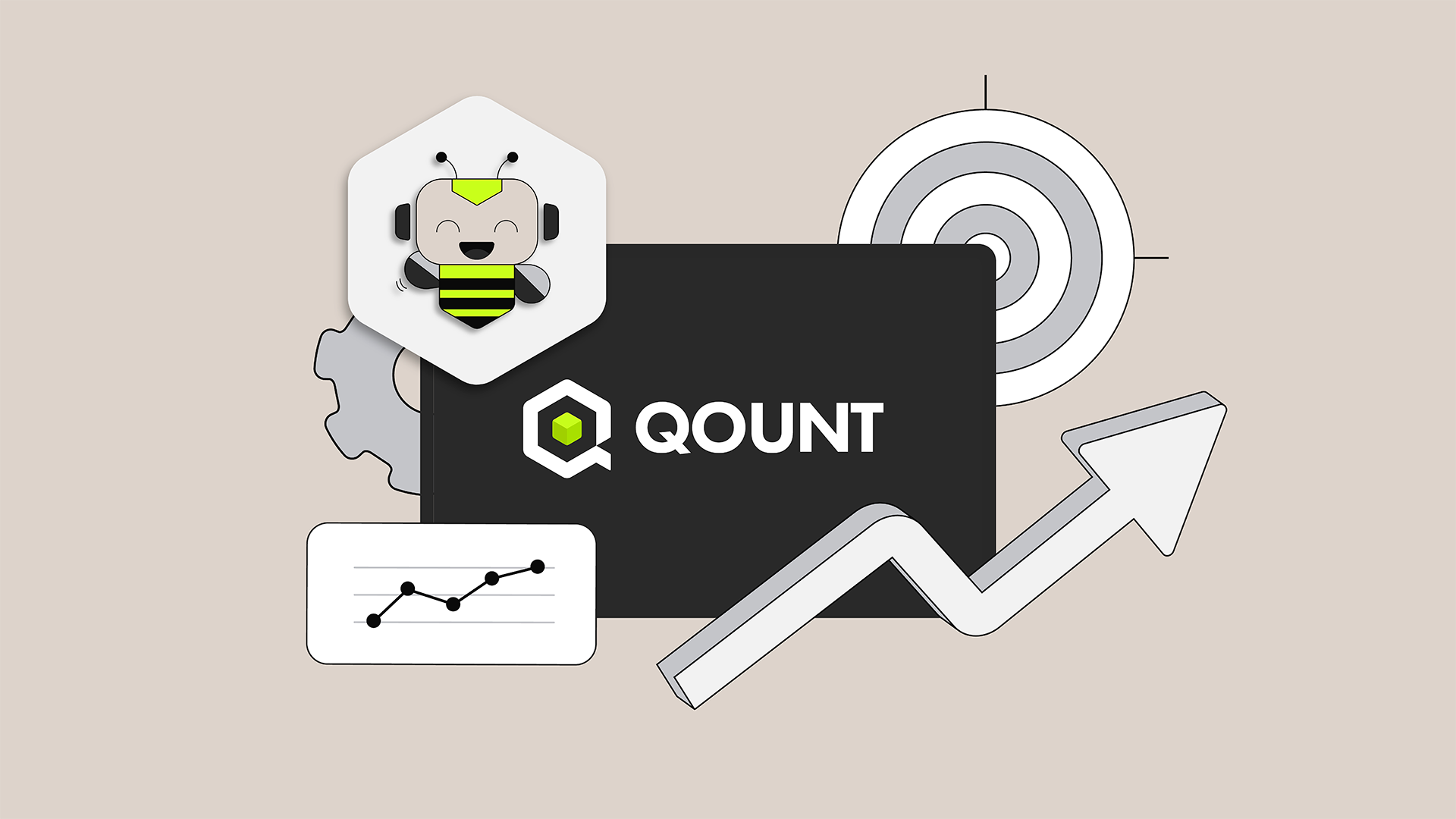 Illustration showing Qount’s AI platform helping accounting firms improve capacity and efficiency through data insights and automation.